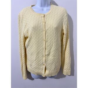 Kate Hill, yellow sweater and vest set size L  A738